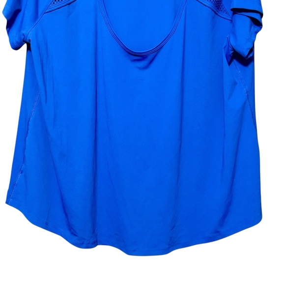 LIVI Active by Lane Bryant Blue Lightweight Back Cutout Athleisure Workout Top - Picture 7 of 9